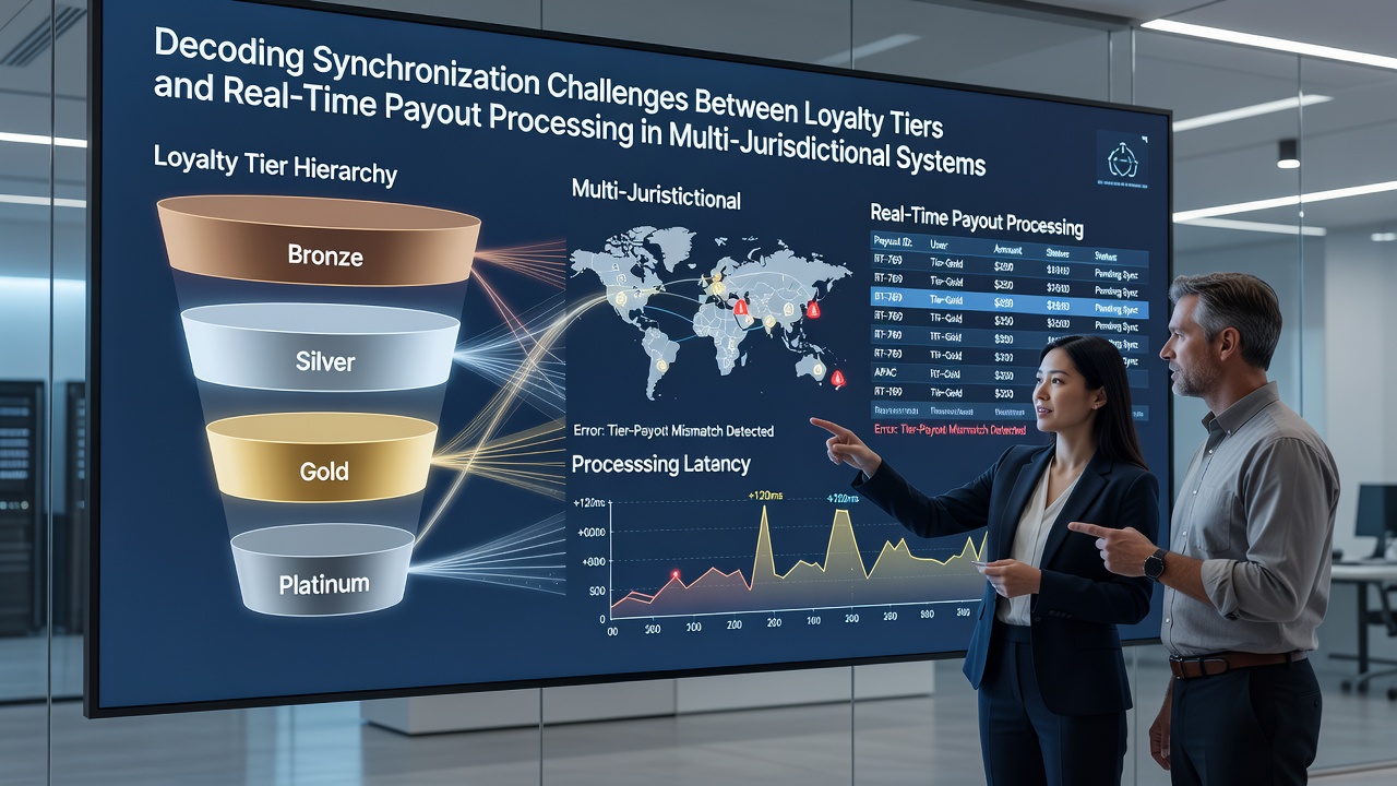 Network diagram illustrating data flows between loyalty tracking servers and real-time payout processors in cross-border wagering setups