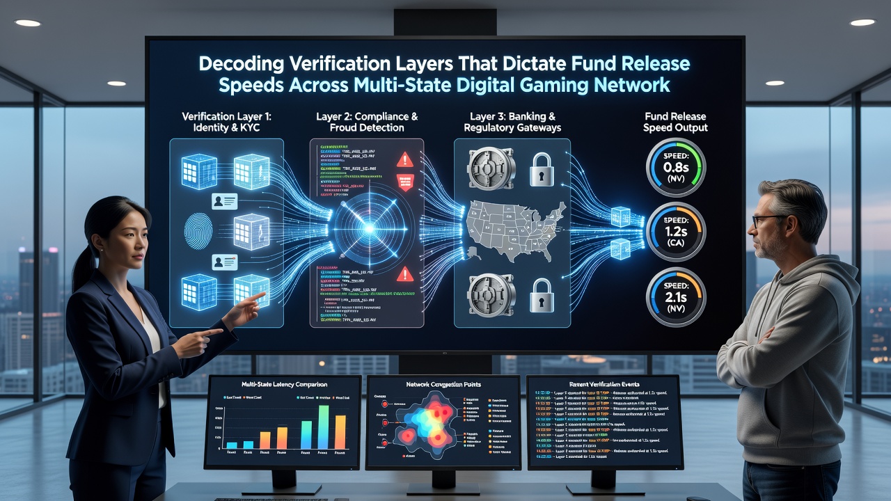 Flowchart illustrating fund release speed variations by verification stage
