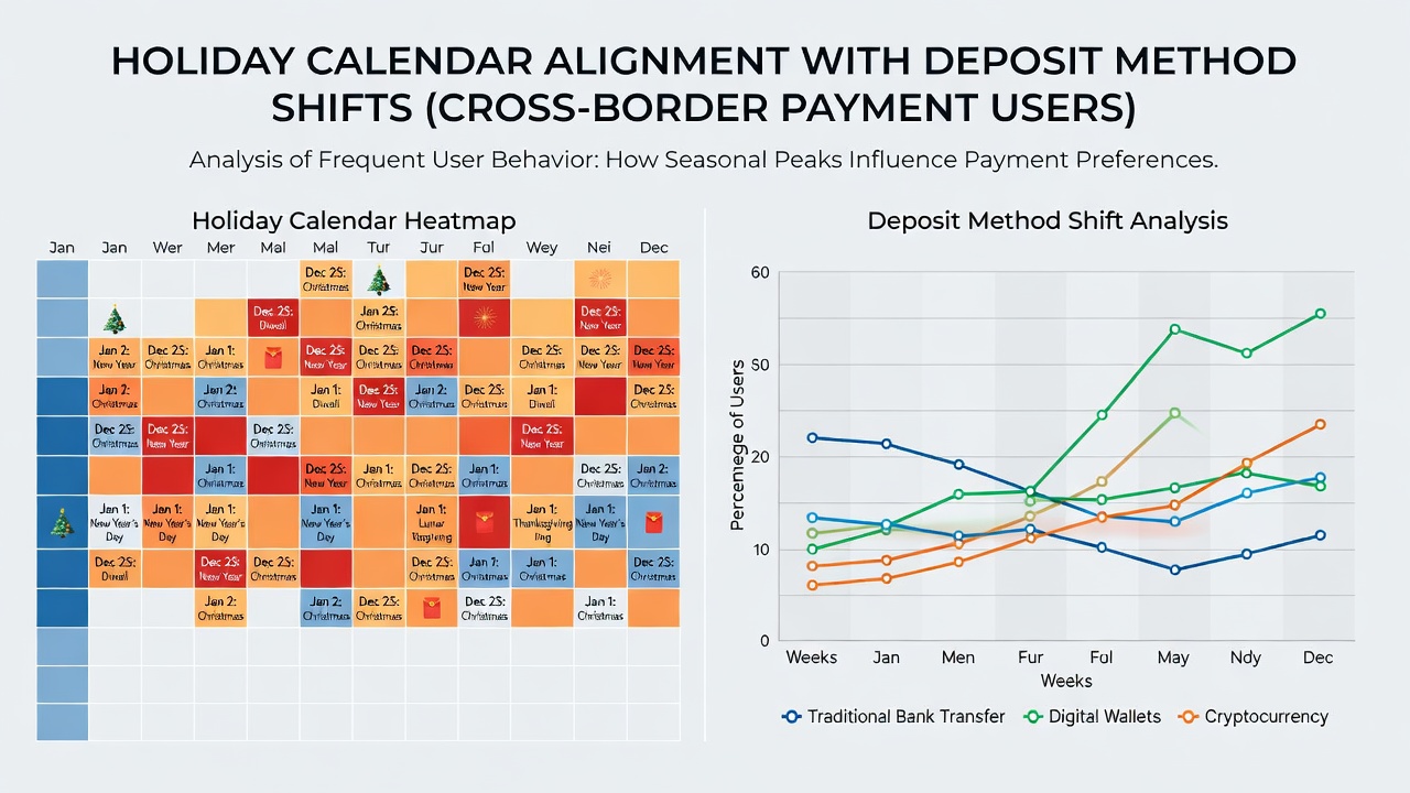 Charts displaying deposit method changes across holiday periods for wagering platforms