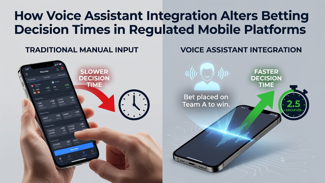 Voice assistant interface displayed on a regulated mobile betting application screen