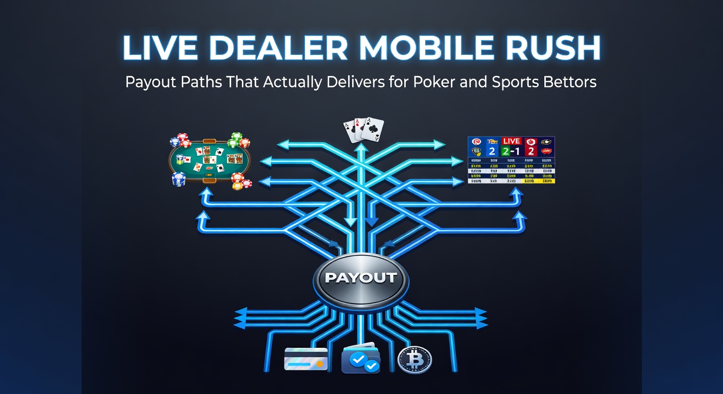 Mobile screen showing live dealer poker table with real-time bets and chat, highlighting fast payout options in action