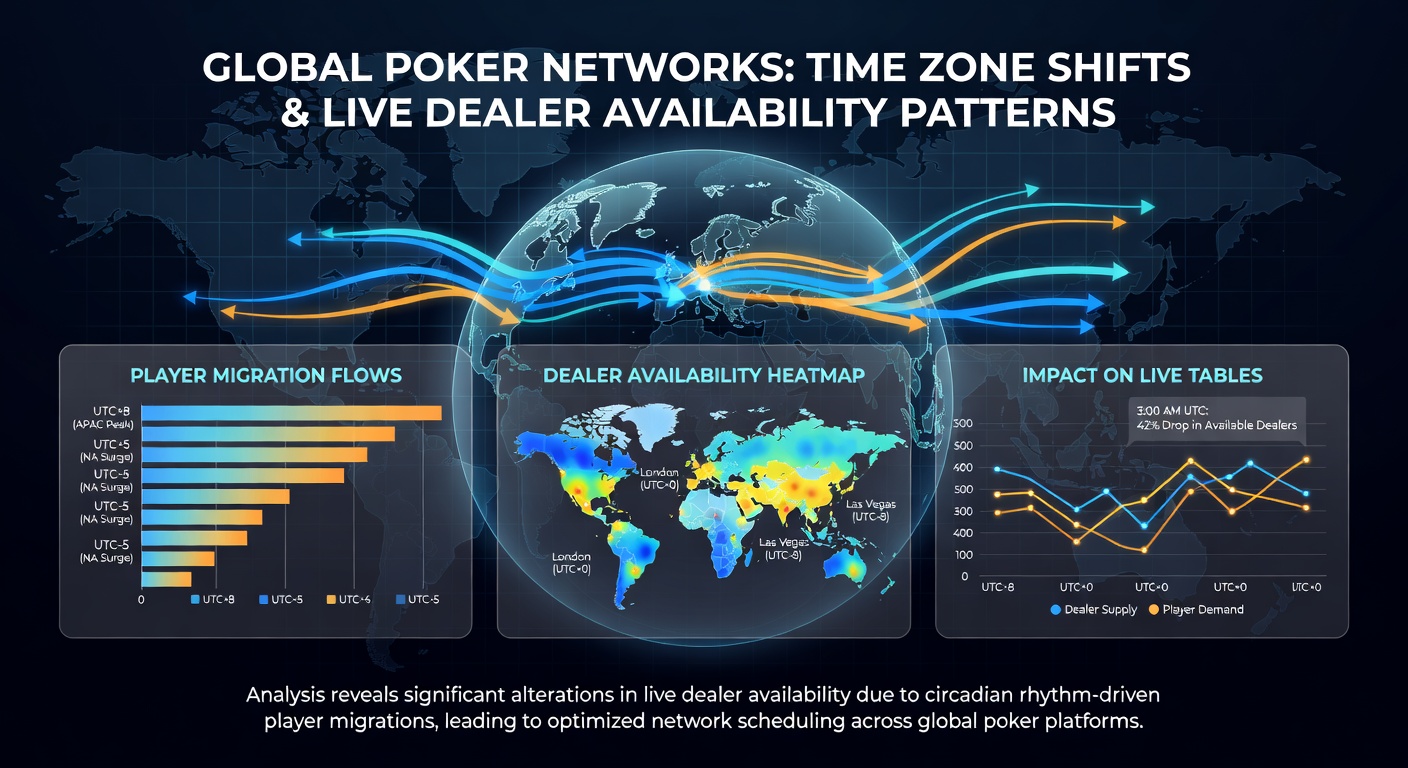 Data visualization of player migration flows between poker networks driven by live dealer time zone availability