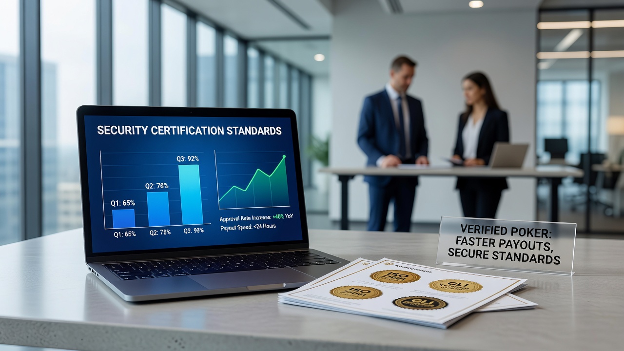Flowchart showing certification verification steps leading to rapid payout approvals
